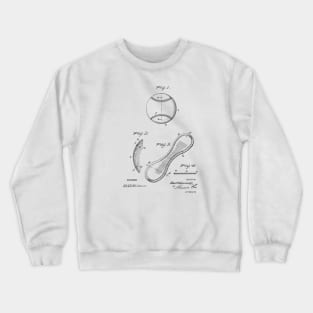 Baseball Cover Vintage Patent Hand Drawing Crewneck Sweatshirt